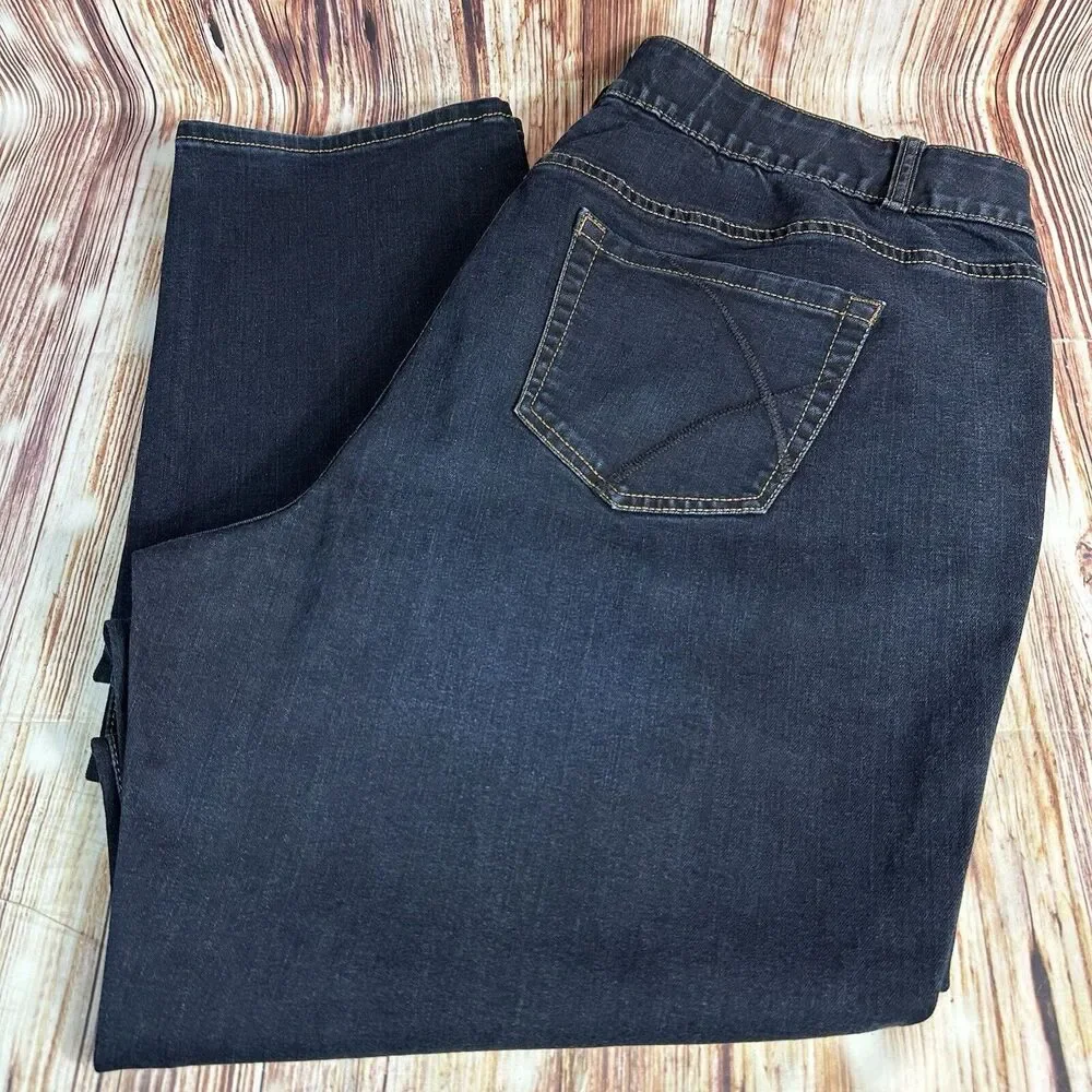 Lane Bryant High Rise Straight Leg Womens Size 22 Blue Jeans Denim Pants 39x32 - Picture 12 of 12